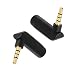 Produktbild VANDESAIL Winkel Adapter, Winkeladapter Klinke 3.5mm Male zu Female Stecker Schwarz, 2 Stück 4 Polig Audio Klinke Adapter 3.5mm Klinke Stecker auf Buchse 90 Grad