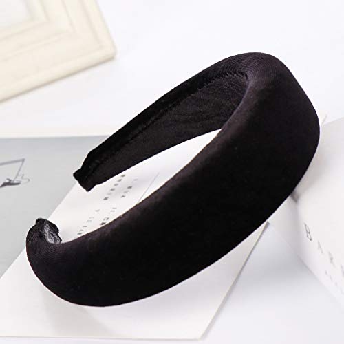 Hoop éponge Headband girls Velvet Fashion Women Hair Band Sweet HeadBand (Black, Free size) Cover