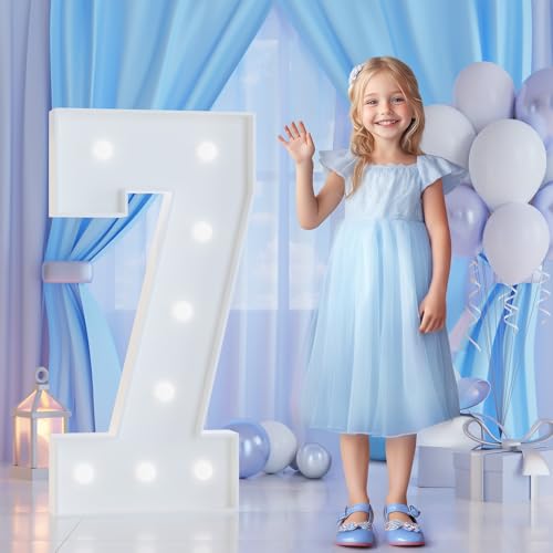 Tongjoy Marquee Numbers 3 Feet Tall Large Light up Numbers 7 for Decor