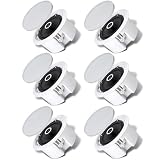 Kanayu 50W 6 Pcs Ceiling Round Speakers 9 inch in Wall Flush Mount Speakers, Sound Amplifier, Dual Woofers, Suitable for Indoor or Covered Public Areas, Whole House Audio, Home Theater System, White