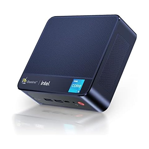 Beelink SEI11 Mini PC 11th Generation Intel i5-11320H Processor (up to 4.5GHZ), Mini Computer with 16GB DDR4 RAM 500GB M.2 2280 NVME SSD,4K 60FPS/Dual HDMI/WiFi6/BT5.2[SEI11-i5-11320H] Cover