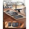 ProtoArc Ergonomic Keyboard Mouse, EKM04 2.4GHz USB Wireless Ergo Keyboard Mouse Combo with Separate Numeric Keypad, Split Design, Hard Wrist Rest, Rechargeable, for Windows Desktop/PC/Laptop