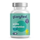 Acido Ialuronico Integratore, Puro 525mg ad Alto Dosaggio, per Pelle, Articolazioni e Ossa, con 500-700 kDa per Capsula, 90 Capsule Vegan per 3 Mesi di Cura