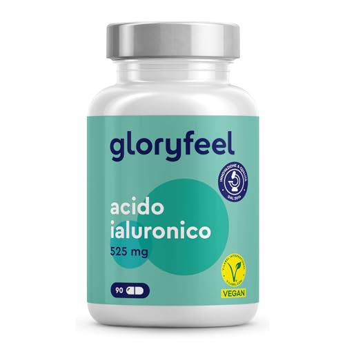 Integratore Acido Ialuronico 525mg, 90 Capsule Vegan