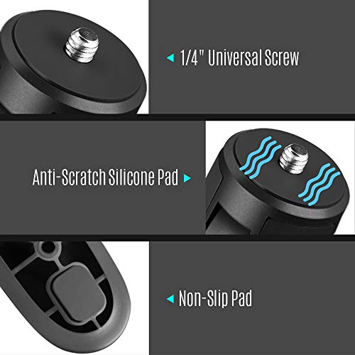 Cucudy MT-10 Mini Tripé de Mão Monopé de Carregamento Máximo de 2,5 KG com Montagem de Rosca de 1/4