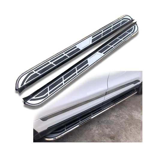 2PCS Side Steps Running Boards for Vauxhall Opel Grandland 2018-2024, Textured Black Aluminum Nerf Bars with Mounting Brackets ADCCH(B)