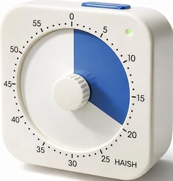 60 Minute Visual Timer for Kids - Premium Countdown Timer with Magnetic Back & Pause Function, Silent Operation for Classroom Teaching Home, Time Management ToolBatteries Included Blue