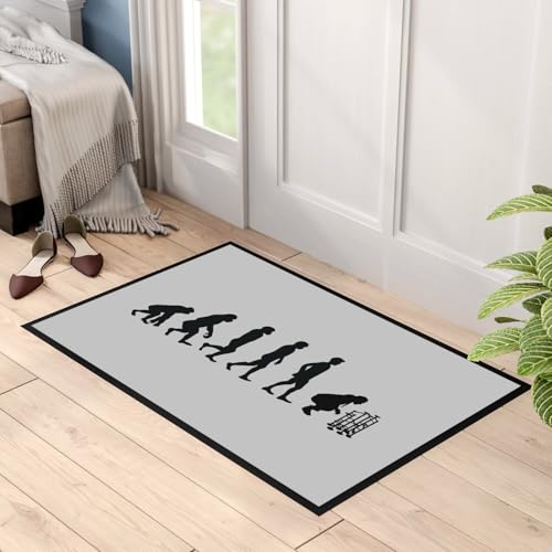 Tapis de course de bille paillasson gris design 60x40cm pour entrée - 4