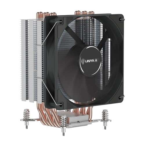 UNYKAch Dissipateur CPU UNYCOOL H60-9 pales - Ventilateur PWM de 120 mm - Compatibilité avec plusieurs plateformes Intel et AMD
