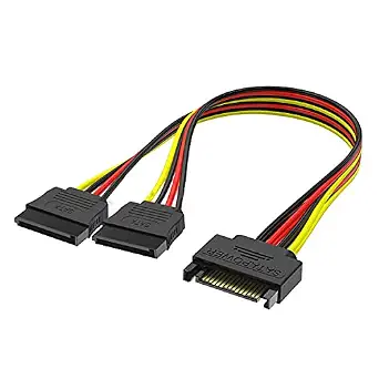 SATA Power Y Splitter Cable 15 Pin SATA Power Splitter Adapter