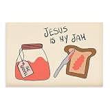 MGDUJGH Jesús es mi mermelada. Cristianismo divertido. Comida del Evangelio. Fe linda. Citas humorísticas de la Biblia. Lienzo decorativo para pared, pósteres para decoración de pared, hogar, bar