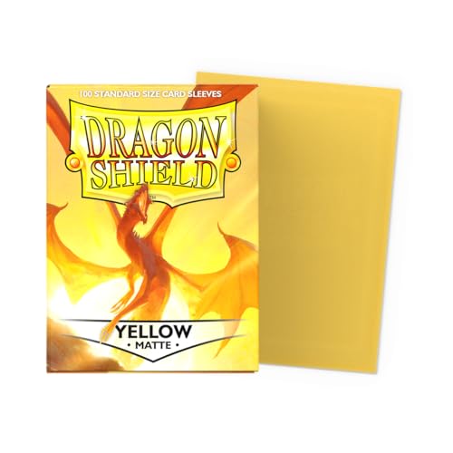 Image of Dragon Shield Matte Yellow Standard Size 100 ct Card Sleeves Individual Pack