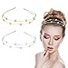 JOZMMZEOOA Fascia per Capelli a Forma di Stella,2 Pezzi Cerchietti per Capelli a Stella in Metallo,con Strass Cristalli in Lega Decorativo Accessorio per Capelli per Donne Ragazze immagine