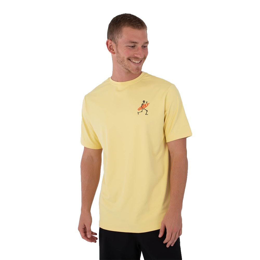 Hurley Mens Short-Sleeved Surf Lycra Flamengue T-Shirt, Orange, L EU