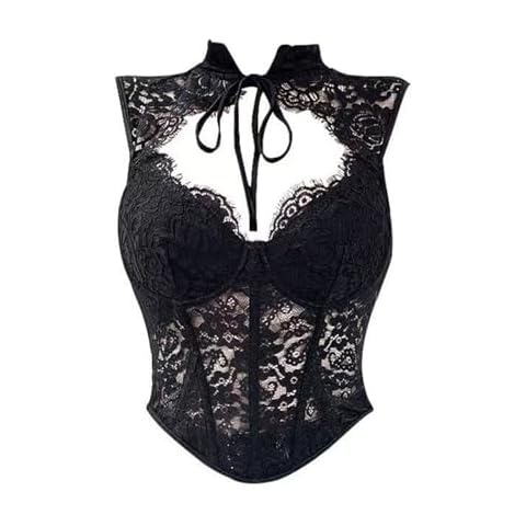 azrian Women's Lace V Neck Corset Cover