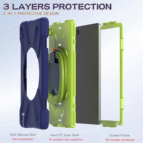 Coque Samsung Galaxy Tab A9+ antichoc avec support rotatif JZ - 3