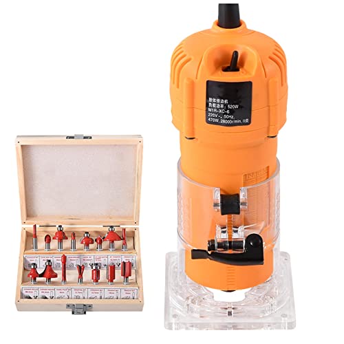 Fresadora para Madera, Máquina cortadora, ranuradora for carpintería, máquina de grabado multifunción, recortadora for carpintería, 470W, 2800r/min