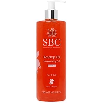 SBC Skincare - Moisturising gel for face and body with rose hip oil - 500 ml - helps fight skin ageing - skin care - Rosehip oil moisturising gel