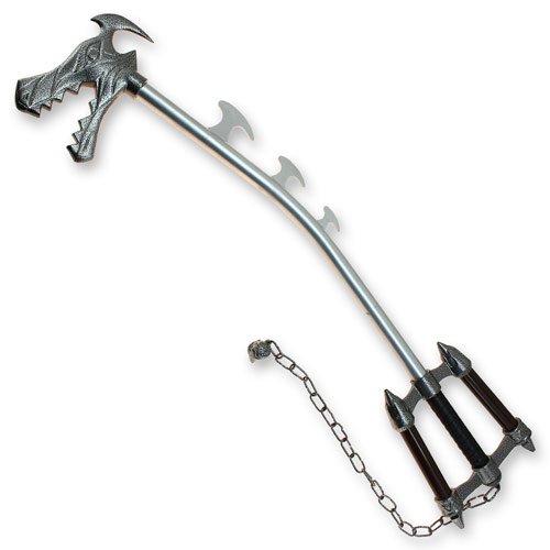 Giant Dragon Key Crest Hearts Blade Kingdom Sword Fatal Lightweight, Aluminum & Steel, Powder Coated Silver