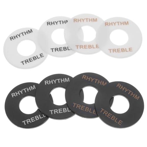 LIFKOME 8 piezas Anillos de Arandela para Interruptor de Guitarra Eléctrica Accesorios con Diseño de...