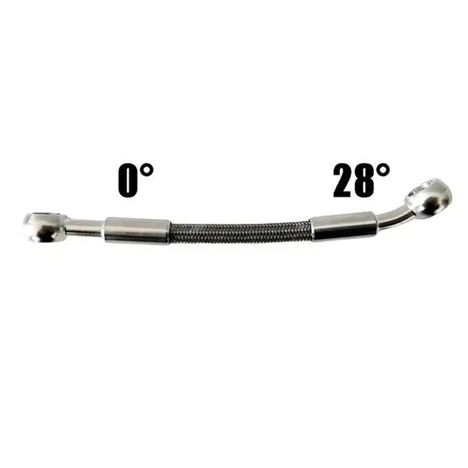 Tubo flessibile dell'olio M10 0°-28° Accessori Per Moto Tubo Flessibile Per Olio Idraulico, Freno Anteriore E Posteriore Rinforzato In Acciaio Inossidabile Intrecciato(220cm)
