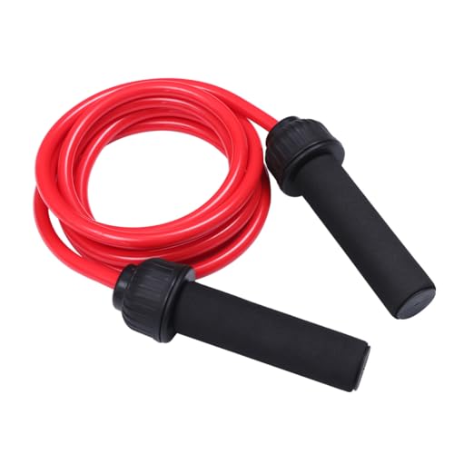 Frcolor 調節可能な赤色径負重縄跳び フィットネス用トレーニングロープ 耐久性重力運動器具 大人 学生対応 ジム 屋外エクサ用