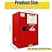 CETIVENO 26 Gal Flammable Storage Cabinet,OSHA-Hazardous Materials Safety Cabinet,Adjustable Shelf Fire Cabinet, for Safe Storage Flammable Liquids and Chemicals Laboratories and Industrial Site/RED