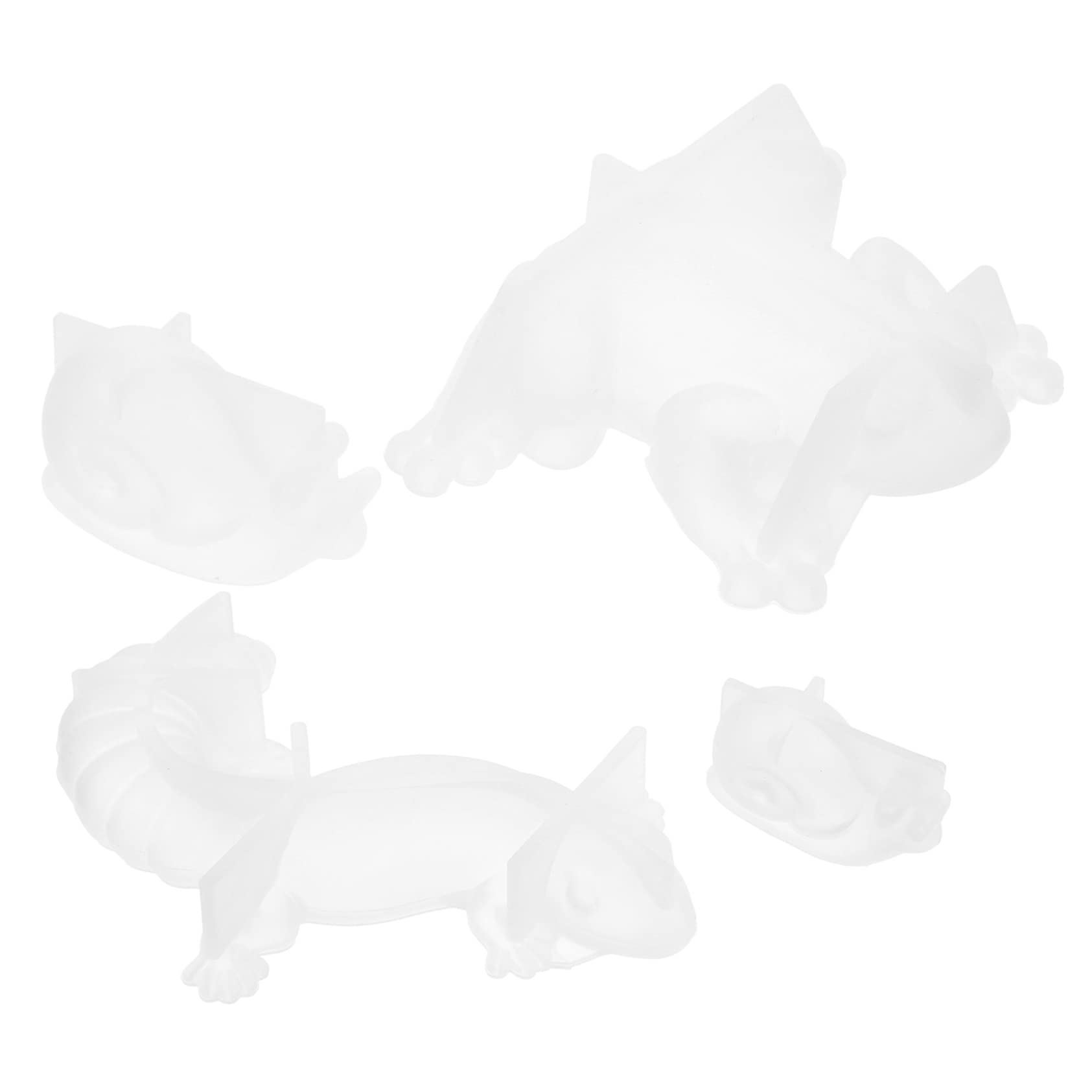 HOMSFOU 3 Set Stampo Silicone Per Animali Mold Per Flessibile Lucertole E Creativo Diy Per Decorazioni Uniche E Fatte Mano 4 Pezzi * 3