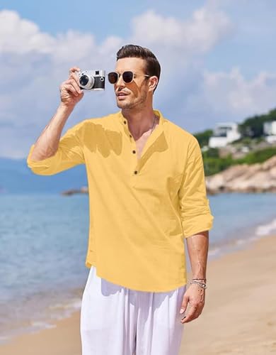 Image of Combo of Men's Regular Fit Cotton Blend Casual Kurta (Pack of 3)
