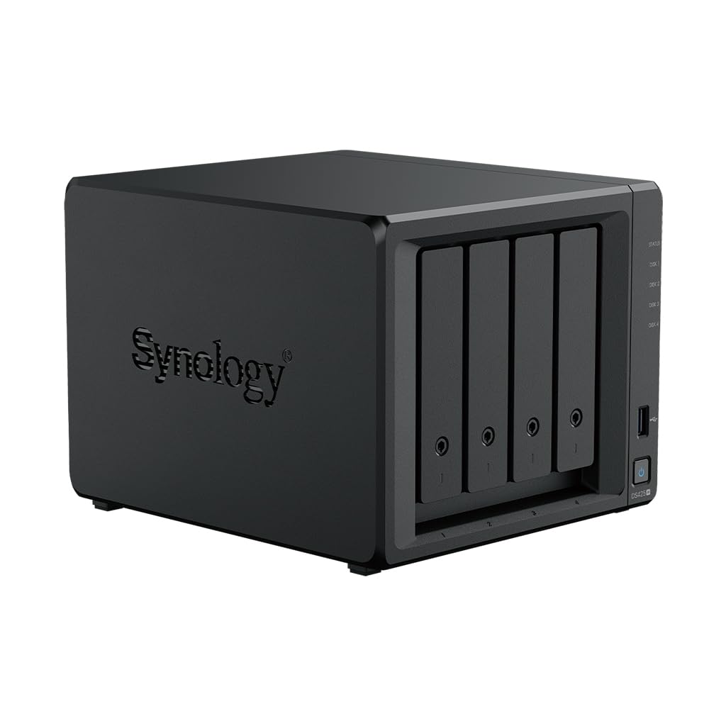 Synology DS425+ 24TB Bundle Western Digital (4X 6TB WD Red Plus) 4 baies Desktop NAS ; avec un processeur Intel Celeron J4125 Quad-Core, 2 Go de RAM DDR4