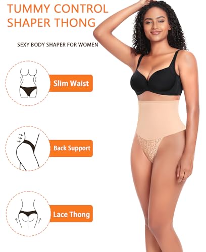 Image of Womens Thong Shapewear Mid to High Waisted Shaper Thong WN0017