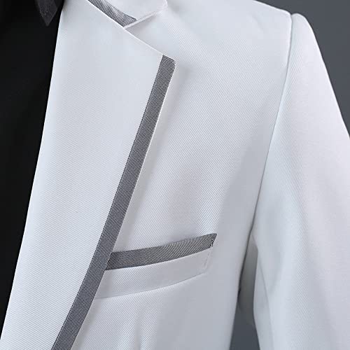 Costume hommes décontracté veste un bouton pantalon travail dîner - 2