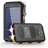 Annero Solar Power Bank, Solar Charger 20000mAh Portable Solar Phone Charger Waterproof External Bat