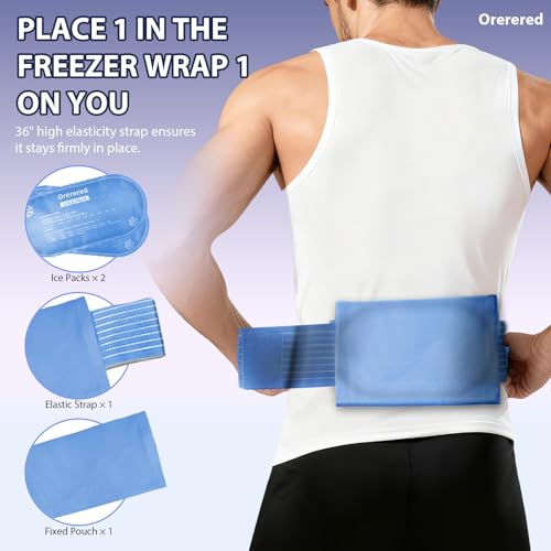 Image of Reusable Cold Ice Packs for Injuries,3-Piece Set | Cold Gel Ice Wrap for Injury Recovery, Alleviate Joint and Muscle Pain (3pcs-Blue)