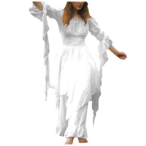 Vestido tradicional de cosplay irlandés con corsé reductor para estilizar la silueta retro