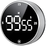 Seniny Digital Kitchen Timer, Magnetic Visual Timer with Large LED Display
