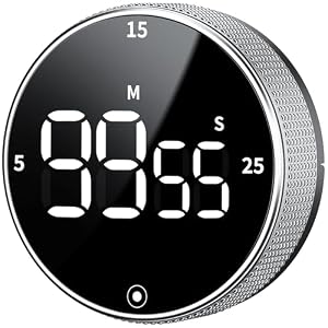 Seniny Digital Kitchen Timer, Magnetic Visual Timer with Large LED Display