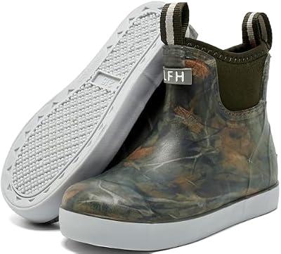Kids Deck Boots - Waterproof Ankle Rain Boots for Boys and Girls Rubber Boots