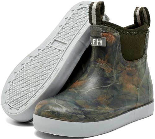 Kids Deck Boots - Waterproof Ankle Rain Boots for Boys and Girls Rubber Boots