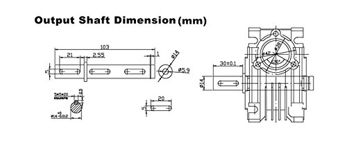 Worm Gear Nema23 Stepper Motor L56mm Gearbox Ratio 20:1 3A Speed Reducer for CNC DIY Router