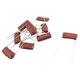 Farbe: rot; Nettogewicht: 7 g Metallisierte Polypropylen Folie Kondensatoren - SODIAL(R) 10 Stueck 630V 22nF 0.022uf Radiale Metallisierte Polypropylene Folie Kondensatoren