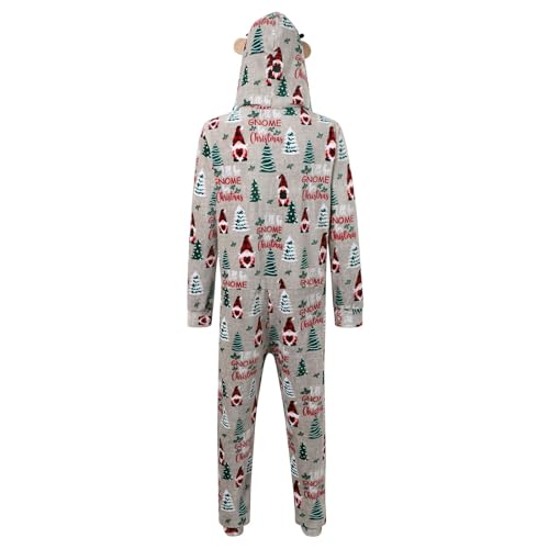 Family Christmas Matching Sets 2025 Cute Fleece Zip up Hooded Onesie Jumpsuits Cozy Flannel Warm Thermal Jammies Sleepwear4