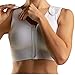 CAREFIX Sophia - Post Surgery Bra with Front Closure Zipper - Compression Surgical Vest by TYTEX (White, X-Large)
