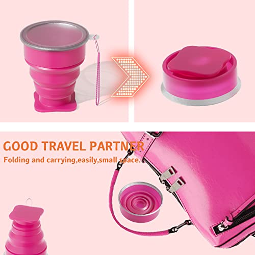 Collapsible Cup - Silicone Foldable Cup-Expandable Folding Drinking Cup -Reusable Portable Mugs Cup For Travel, Camping, Hiking, Survival, Car, Picnic, Beach, Holiday Vacation, Outdoor Sports Blue #TOP4