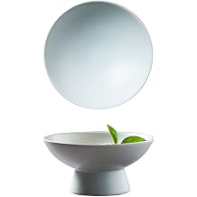 HEXEH Fruit Plate Fruit Bowl New Chinese Handmade Ceramic Fruit Plate Home Living Room Table Dessert Candy Plate Round Porcelain Fruit Dish Fruit Basket
