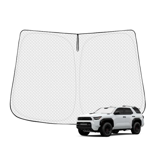 Image of Canvcle Windshield Sun Shade for 2025-2026 Toyota 4Runner Accessories Thicken 6-Layer Front Window Sunshade Cover Sun Visor Protector Foldable Block UV Rays Keep Vehicle Cool