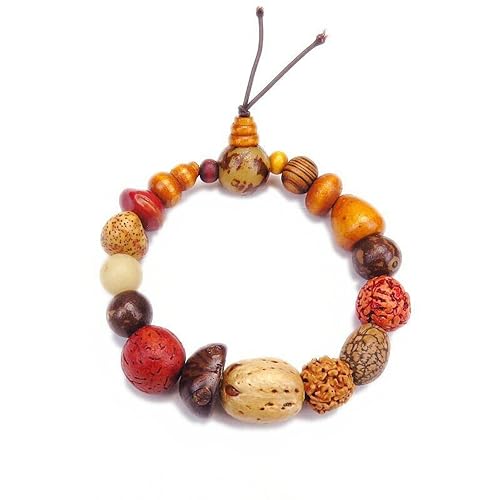 Bracelet Bodhi naturel tibétain à 18 graines pour méditation bouddhiste