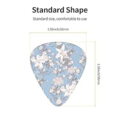Lot de 12 médiators de guitare élégants à fleurs aquarelles bleues vintage pour guitare électrique basse acoustique Cadeau idéal pour les amateurs de guitare acoustique - Les Beatles, Paul McCartney, John Lennon, RIngo Starr, George Harrison Lot de 12 médiators de guitare élégants à fleurs aquarelles bleues vintage pour guitare électrique basse acoustique Cadeau idéal pour les amateurs de guitare acoustique – Image 5