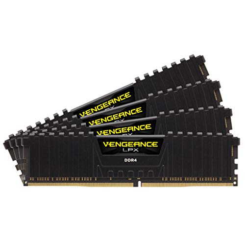 Image of Corsair CMK32GX4M4Z2933C16 VENGEANCE LPX 32GB (4x8GB) DDR4 2933 (PC4-23400) C16 1.35V Desktop Memory - Black