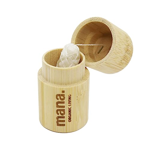 デンタルフロス シルク 絹 30m (210-50) 天然素材100% オーラルケア 歯間フロス 口臭ケア 歯垢取り 歯周病予防 虫歯予防 竹ケース付き